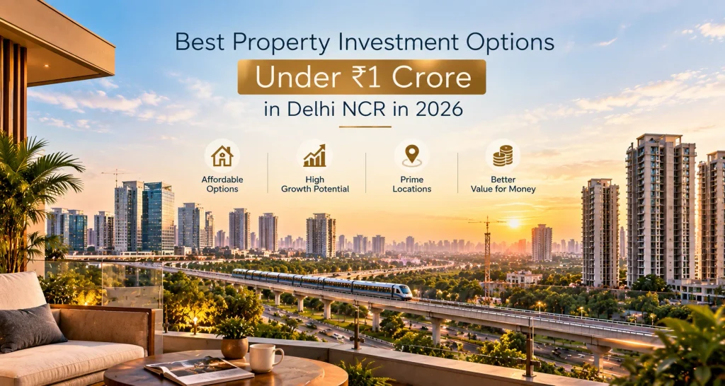 Best Property Investment Options Under ₹1 Crore in Delhi NCR in 2026 map
